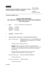Diario de la 934ª Sesión extraordinaria del Foro de Cooperación en materia de Seguridad