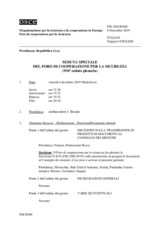 Giornale della 934a Seduta speciale del Foro di cooperazione per la sicurezza