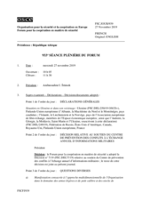 Journal de la 933ème séance plénière du Forum