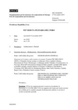 Giornale della 933a Seduta plenaria del Foro di cooperazione per la sicurezza