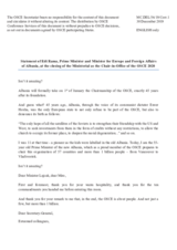 Statement by H.E. Edi Rama, Prime Minister and Minister for Europe and Foreign Affairs