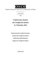  Final Document of the Twenty-Third Meeting of the Ministerial Council, Hamburg, 8-9 December 2016 (it)