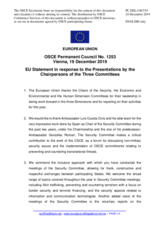Statement by the Finnish EU Presidency in reponse to the presentations by the Chairpersons of the Security Committee, the Economic and Environmental Committee, and the Human Dimension Committee