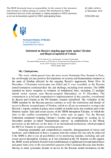 Statement by the Delegation of Ukraine on Russia’s ongoing aggression against Ukraine and illegal occupation of Crimea
