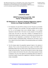 Statement by the Finnish EU Presidency on Russia’s ongoing aggression against Ukraine and illegal occupation of Crimea