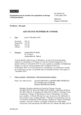 Journal de la 1252ème séance plénière du Conseil