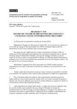 Décision No 7/19 du Forum pour la coopération en matière de sécurité