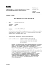 Journal de la 937ème séance plénière du Forum