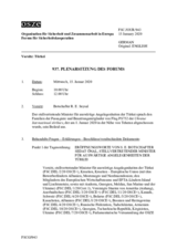 Journal der 937. Plenarsitzung des Forums