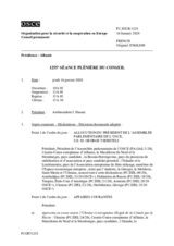 Journal de la 1255ème séance plénière du Conseil