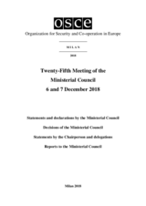 Final Document of the Twenty-Fifth Meeting of the Ministerial Council, Milan, 6-7 December 2018