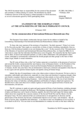 Statement by the Croatian EU Presidency on the commemoration of International Holocaust Remembrance Day