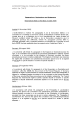 Reservations, Declarations and Statements