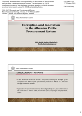 Presentation by Ms. Reida Kashta, Director General, PPA, Public Procurement Agency