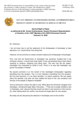 Second statement by the Delegation of Armenia on the early parliamentary elections in Azerbaijan, held on 9 February 2020