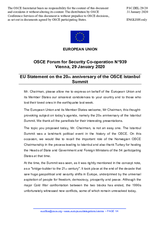 Statement by the Croatian EU Presidency on the 20th Anniversary of the OSCE Istanbul Summit