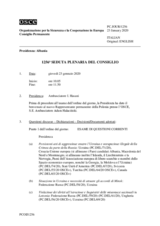 Giornale della 1256a Seduta plenaria del Consiglio permanente