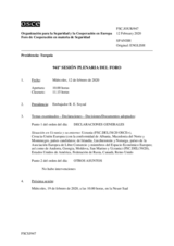 Diario de la 941ª Sesión plenaria del Foro de Cooperación en materia de Seguridad  