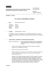 Journal de la 939ème séance plénière du Forum