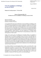 Discours d’Emmanuel Decaux, Président de la Cour de conciliation et d’arbitrage au sein de l’OSCE