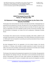 Statement by the Croatian EU Presidency in response to the presentation by the Chairperson of the Security Committee