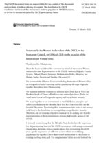 Statement by the Women Ambassadors of the OSCE, to the Permanent Council, on 12 March 2020 on the occasion of the International Women’s Day