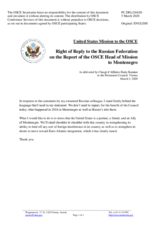 Statement by the Delegation of the United States of America in response to the statement by the Delegation of the Russian Federation