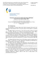 Statement by the Delegation of Ukraine on the trial in connection with the downing of Malaysian Airlines Boeing 777-200, flight MH17 on 17 July 2014