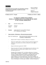 Journal de la 76ème séance commune du Forum pour la coopération en matière de sécurité et du Conseil permanent