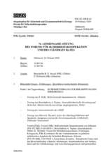 Journal der 76. Gemeinsamen Sitzung des Forums für Sicherheitskooperation und des Ständigen Rates