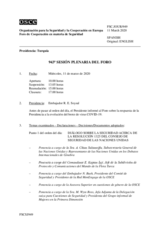 Diario de la 943ª Sesión plenaria del Foro de Cooperación en materia de Seguridad 
