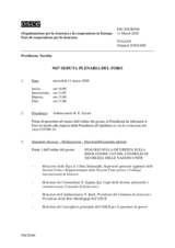 Giornale della 943a Seduta plenaria del Foro di cooperazione per la sicurezza