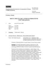 Giornale della 1263a Seduta speciale del Consiglio permanente