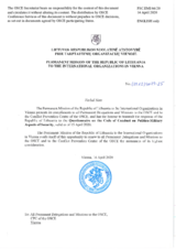 Response by the Delegation of Lithuania to the Questionnaire on the Code of Conduct on Politico-Military Aspects of Security Response by the Delegation of Lithuania to the Questionnaire on the Code of Conduct on Politico-Military Aspects of Security