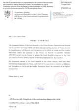 Response by the Delegation of the Czech Republic to the Questionnaire on the Code of Conduct on Politico-Military Aspects of Security Response by the Delegation of the Czech Republic to the Questionnaire on the Code of Conduct on Politico-Military Aspects of Security