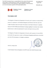 Information Exchange by the Delegation of Canada on Conventional Arms Transfer Information Exchange by the Delegation of Canada on Conventional Arms Transfer