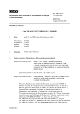 Journal de la 1264ème séance plénière du Conseil