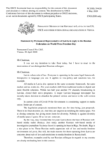 Statement by the Delegation of Latvia in response to the statement by the Delegation of the Russian Federation