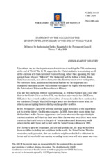 Statement by the Delegation of Norway on the 75th anniversary of the end of World War II