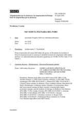 Giornale della 944a Seduta plenaria del Foro di cooperazione per la sicurezza