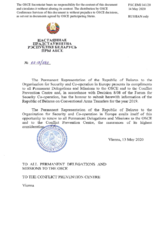 Information Exchange by the Delegation of Belarus on Conventional Arms Transfer Information Exchange by the Delegation of Belarus on Conventional Arms Transfer