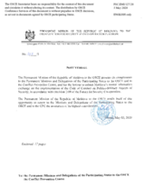 Response by the Delegation of Moldova to the Questionnaire on the Code of Conduct on Politico-Military Aspects of Security