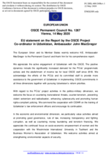 Statement by the Croatian EU Presidency in response to the report by the OSCE Project Co-ordinator in Uzbekistan, Ambassador John MacGregor