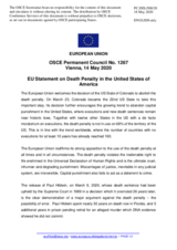 Statement by the Croatian EU Presidency on the death penalty in the United States of America
