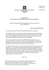 Statement by the Delegation of Norway on the death penalty in the United States of America