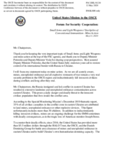 Statement by the Delegation of the United States of America in response to the presentations by Mr. A. Petrenko, and by Ms. R. Voda