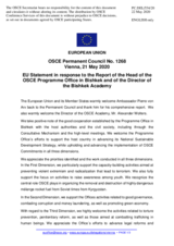 Statement by the Croatian EU Presidency in response to the reports by the Head of the OSCE Programme Office in Bishkek, Ambassador Dr. Pierre von Arx, and by the Director of the OSCE Academy in Bishkek, Dr. Alexander Wolters