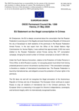 Statement by the Croatian EU Presidency on Russia’s illegal conscription in Crimea in violation of the norms of international law