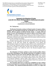 Statement by the Delegation of Ukraine on the situation in and around Ukraine