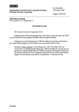 Forum for Security Co-operation Decision No. 8/98